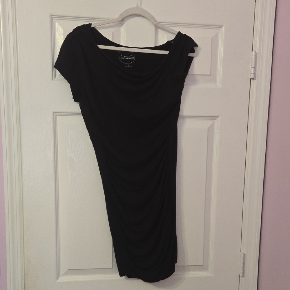 INC International Concepts Black Asymmetrical Bodycon Dress